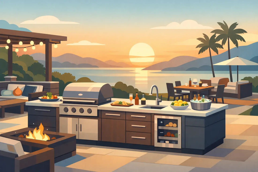 Outdoor Kitchen Islands That Entertain Beautifully