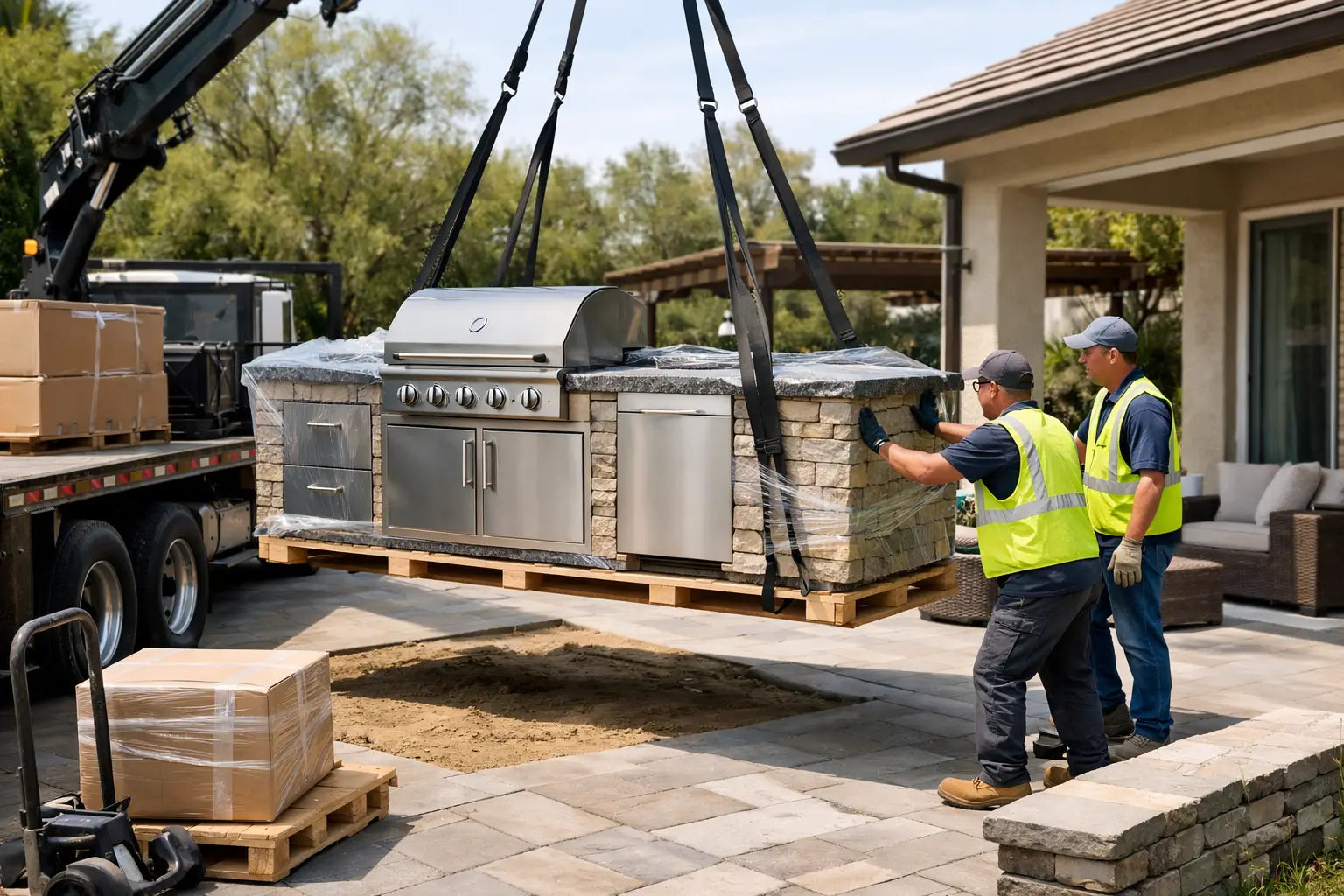 Outdoor Kitchen Island Delivery Plan It Right