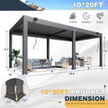 Alora Louvered Aluminum Pergola With Adjustable Roof And Pull-Down Screens (SAK46817)