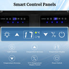 2-in-1 Beverage and Wine Cooler with Independent Temperature Control and LED Lights-Silver
