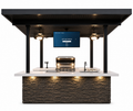 KoKoMo Outdoor Kitchen BBQ Island with Dual TVs - Big Island Sports Bar Experience