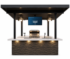 KoKoMo Outdoor Kitchen BBQ Island with Dual TVs - Big Island Sports Bar Experience