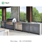 Customized Outdoor kitchen cabinet 304 stainless steel with powder coating for camping