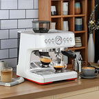 Semi-automatic Coffee Machine with Grinder and Gauge